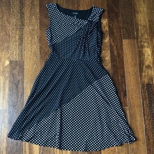Black and white polka dot dress